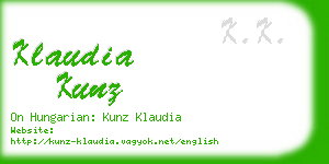 klaudia kunz business card